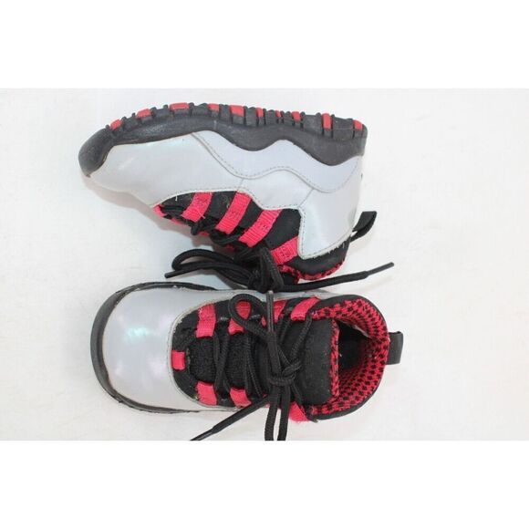 Nike Boys Air Jordan 10 310808-009 Gray Basketball Shoes Sneakers Size 5.5c - Picture 2 of 11